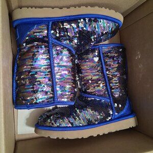 UGG Stellar Royal Blue Sequin Sparkle Short